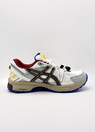 Білі кросівки унісекс asics gel kahana 8 fl white red blue х ассікс 41