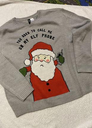 Новогодний свитер новорічний светр светрик кофта