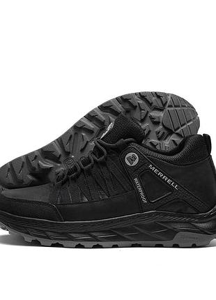 Черевики зимові шкіряні merrell набивна шерсть чорні