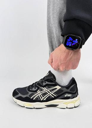 🐻 мужские кроссовки asics gel-nyc black white
