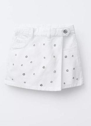 Cтильнa джинсовa юбка-шорти від відомого іспанського бренду zara.