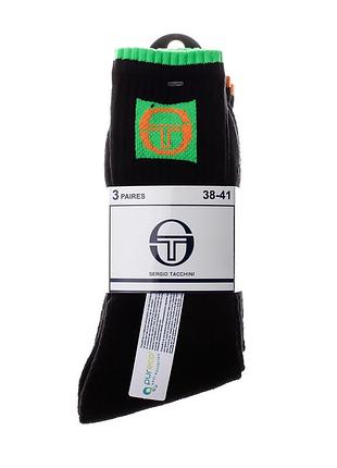 Носки sergio tacchini 3-pack зеленый, желтый, оранжевый жин 35-37