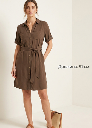 🧊 стильна сукня-сорочка h&m з поясом xs