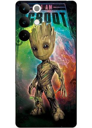 Силіконовий чохол бампер для realme c85 з малюнком groot грут стражі галактики
