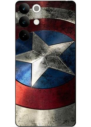 Силіконовий чохол бампер для realme c85 з малюнком капітан америка супергерой marvel