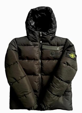 Куртка зимняя stone island утеплитель еко-пух цвет черный