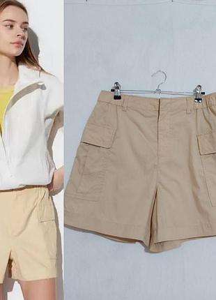 Шорты карго из поплина пояс на резинке  uniqlo