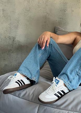 Жіночі кросівки adidas samba white/black