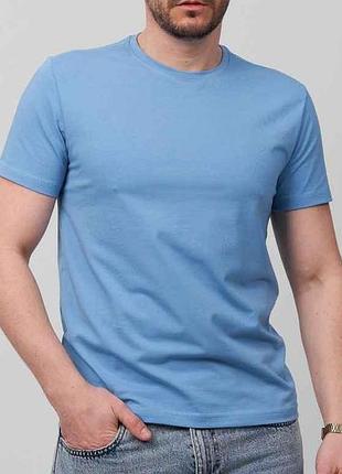 Футболка чол. однотонна 2300м р.2xl блакитний тм fero
