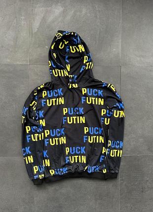 Патріотичне чорне худі puck futin