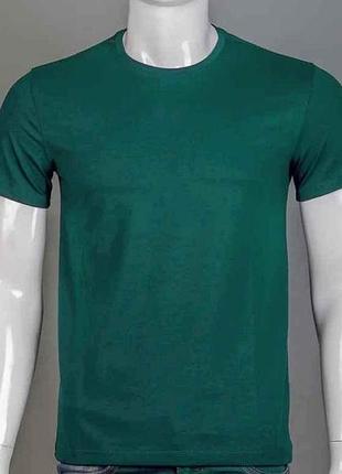 Футболка чол. однотонна 2300м р.xl смарагдовий тм fero
