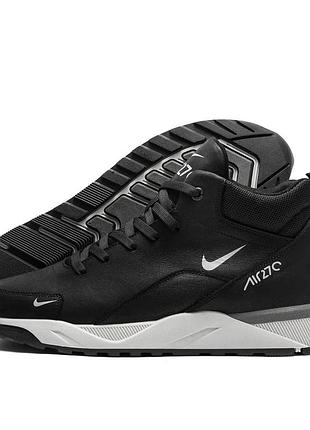 Черевики зимові шкіряні nike набивна шерсть чорні