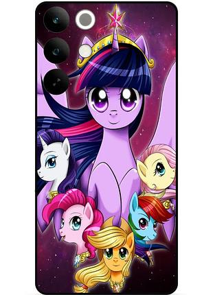 Силіконовий бампер чохол для realme c85 pro з малюнком поні my little pony