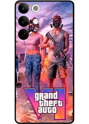 Силіконовий бампер чохол для realme c85 pro з малюнком gta гта
