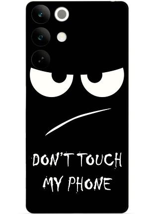 Силіконовий чохол бампер для realme c85 pro з малюнком очей dont touch my phone