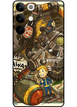 Силіконовий бампер чохол для realme c85 pro з малюнком fallout фоллаут