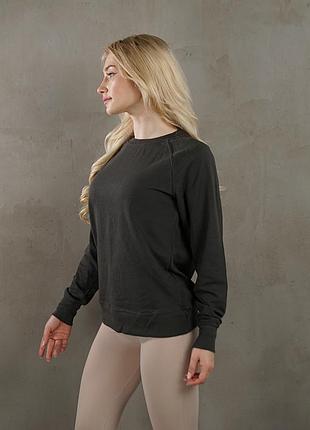 Женский свитшот lightweight raglan sweat lady-fit, хлопок xs, gl светлый графит