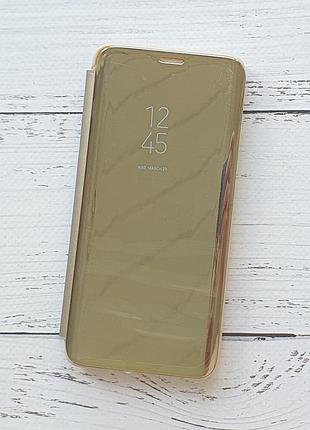 Чехол-книжка для samsung galaxy s9 (g960) пластиковый, золотистый