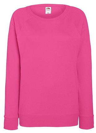 Женский свитшот lightweight raglan sweat lady-fit, хлопок xs, 57 малиновый