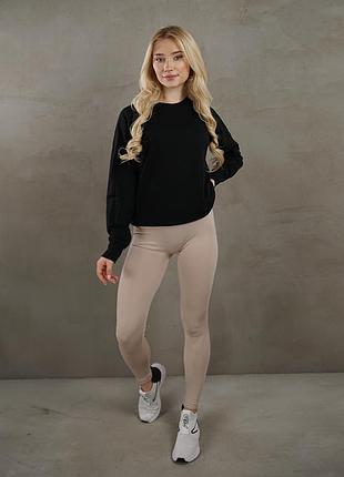 Женский свитшот lightweight raglan sweat lady-fit, хлопок xl, 36 черный