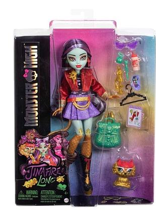 Кукла monster high doll, jinafire long дракон с собакой клауди «Юнь юнь» и 7 аксессуарами