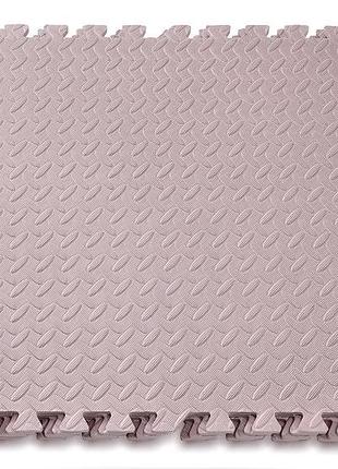 Мат пазл коврик easyfit swallowtail 4 шт 60х60х1 см бежевый для йоги и детской комнаты (ef-1950-bge)