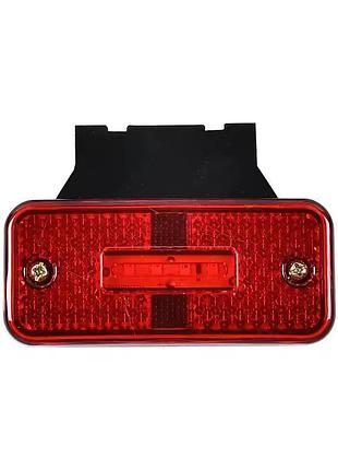 Светодиодный габаритный фонарь красный с кронштейном 12-24v