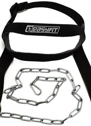 Тренажер для шеи easyfit нейлон черный (ef-hdstr-01)