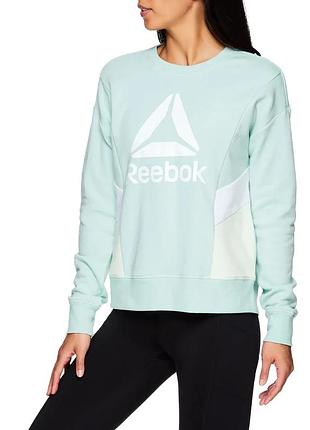 Женская толстовка reebok journey с надписью, голубого цвета, размер m