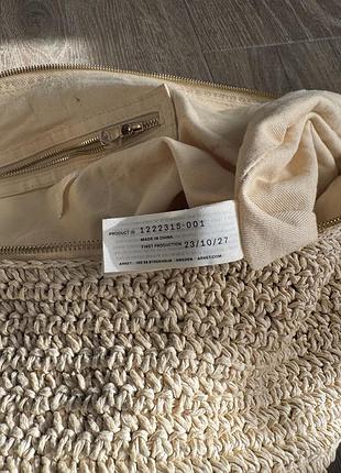 Сумка arket rounded straw bag 7