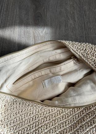 Сумка arket rounded straw bag 6