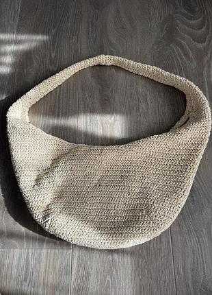 Сумка arket rounded straw bag 4