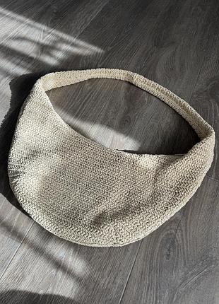 Сумка arket rounded straw bag 3