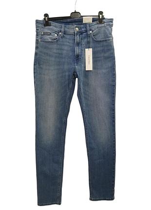 Мужские джинсы calvin klein slim, зауженные, синие, размер w33/l32