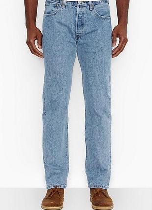 Мужские джинсы levi's 501 прямые, свободного кроя, голубые, w32/l34