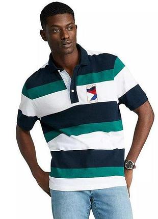 Мужская футболка поло tommy hilfiger regular fit с коротким рукавом, размер l