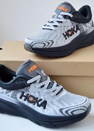 Кросівки чоловічі hoka one one gray black сірі з чорним, розмір 43/27,5 см 44