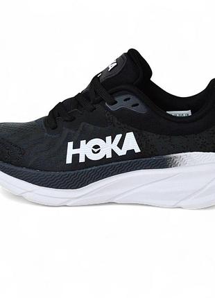 Кроссовки женские hoka challenger black white — чёрные с белым, размер 37 40