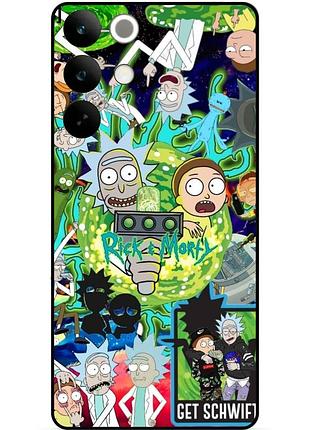 Силіконовий чохол бампер для realme c85 pro з малюнком rick and morty рік і морті