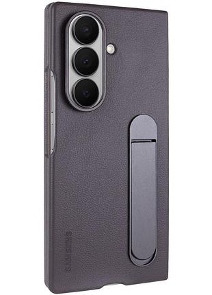 Уцінка шкіряний чохол leather case (aaa) with stand для samsung galaxy z fold7