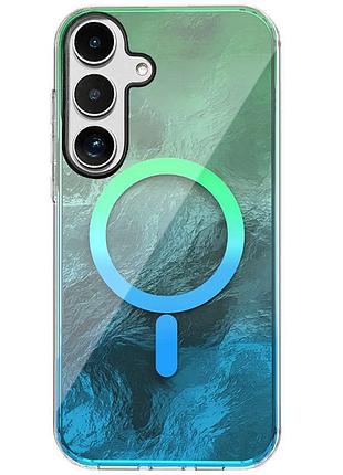 Чохол tpu shiny mountain (magfit) для samsung galaxy s26+ green / blue