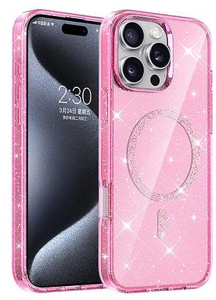 Чохол tpu eclipse sparkle (magfit) для apple iphone 16 pro max стильний захисний кейс з мерехтливим ефектом sparkle і підтримкою