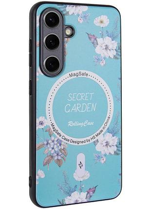Tpu+pc чехол secret garden with magfit для samsung galaxy s24 fe mint