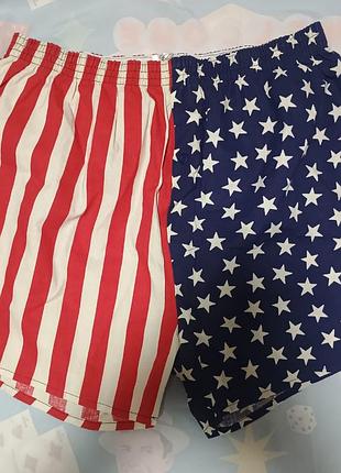 Мужские шорты флаг сша debenhams хлопковые l размер семейные трусы боксеры пляжные американский флаг звезды полоски u.k.