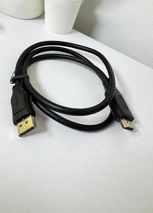 Кабель displayport - hdmi amazonbasics 85 см, позолоченные разъемы, full hd 1080p