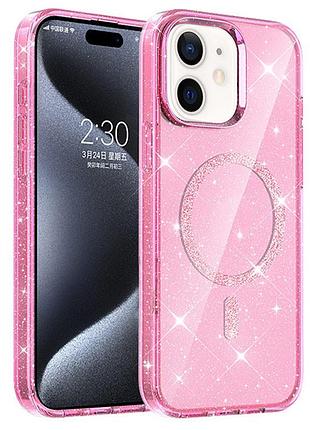 Чохол tpu eclipse sparkle (magfit) для apple iphone 11 стильний захисний кейс з мерехтливим ефектом sparkle і підтримкою magsafe