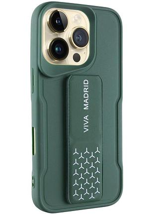 Чехол-накладка tpu viva для apple айфон 16 pro, с функцией подставки green