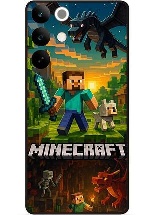 Силіконовий чохол бампер для realme c85 pro з картинкою майнкрафт minecraft