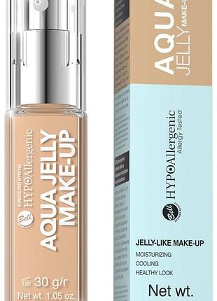 Тональный флюид увлажняющий и матирующий bell hypoallergenic aqua jelly 04 golden beige 30 г
