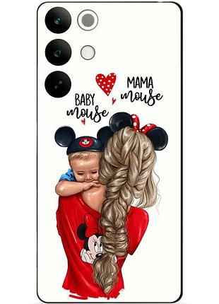 Силіконовий чохол бампер для realme c85 pro з малюнком мама та малюк